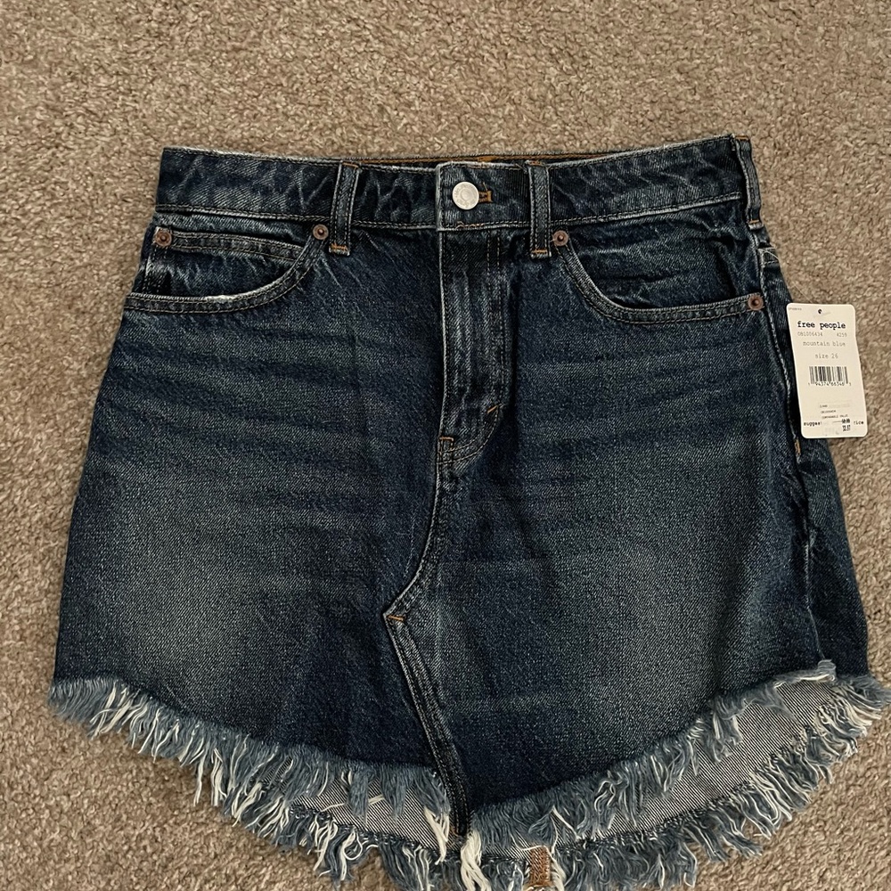 Free People Women's Blue Denim Shorts